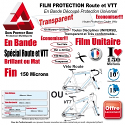 Kit Film Protection cadre Vélo Route VTT Standard Universel Bande Découpe
