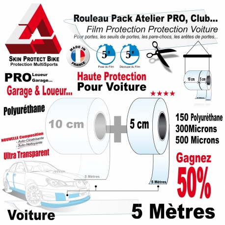 Rouleau Film Protection PRO Protection Voiture 300 Microns Pack Atelier 