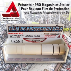 Présentoir PRO Rouleau Film de Protection cadre Vélo Magasin Atelier