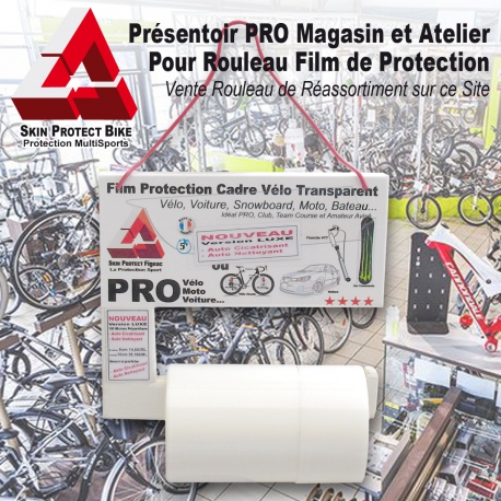 Présentoir PRO Rouleau Film de Protection cadre Vélo Magasin Atelier