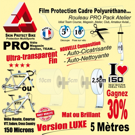 Rouleau Film Protection cadre Vélo Polyuréthane PRO Auto cicatrisant