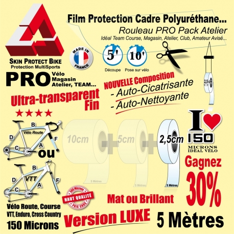 Rouleau Film Protection cadre Vélo Polyuréthane PRO Auto cicatrisant