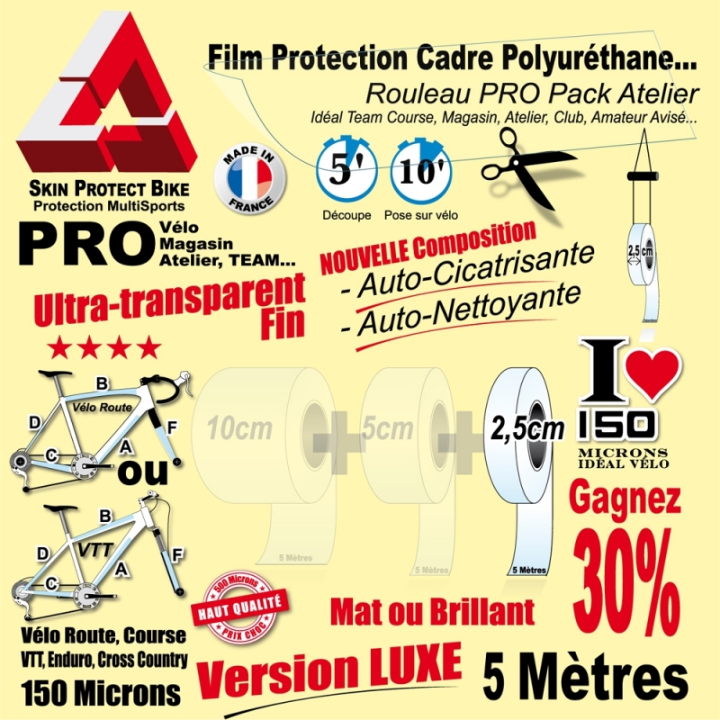 Film de protection de peinture transparent protecteur voiture vélo