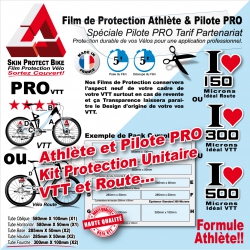Kit Film Protection Vélo Athlète Cycliste et Vététiste