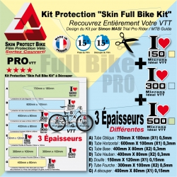 Kit Film Protection cadre VTT Complet Skin Full Bike Kit 3 épaisseurs PRO