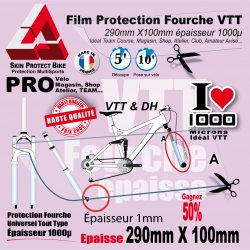 Film Protection Fourche VTT PRO en Plaque 1000 microns