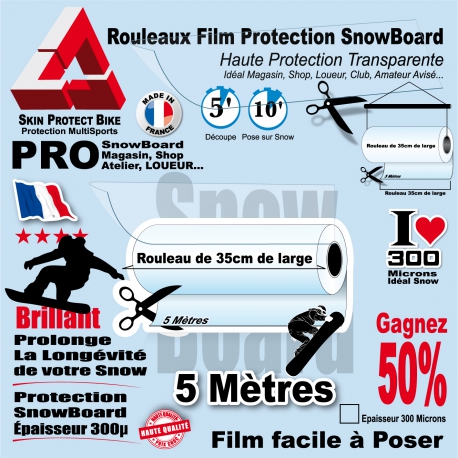 Rouleau Film Protection PRO SnowBoard 300 Microns Pack Atelier
