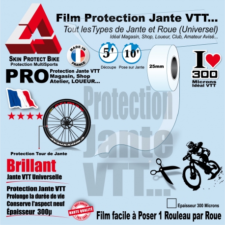 Film Protection Jante VTT en Rouleau en 150µ ou 300µ