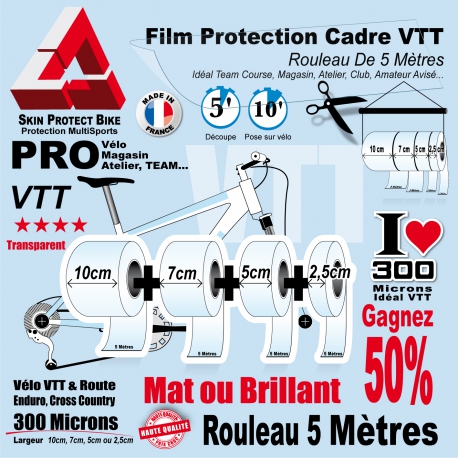 Film adhésif transparent pour la protection des vélos et des