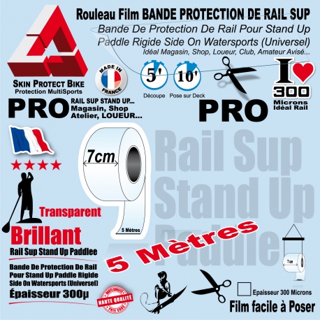 Rouleau Film Bande Protection de Rail Sup Saver Paddle PRO 5 mètres