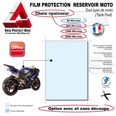 Film de Protection Reservoir Moto (140mm X 210mm)  Tank Pad