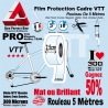Rouleau Film Protection cadre VTT 300 Microns 2,5cm en rouleau PRO Mat ou Brillant Film Protection VTT PRO 300 Microns en rouleau mat ou brillant
