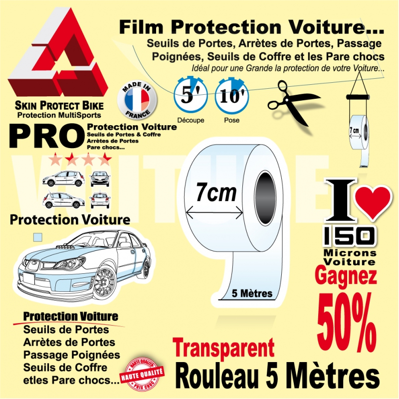 Acheter Film protecteur de bord de porte de voiture, autocollant de seuil  de porte de voiture, Nano bande transparente, 30MM/50MM/70MM