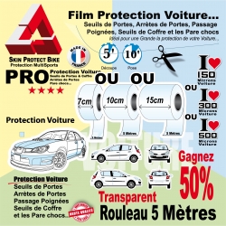 Film transparent fiable pour protection du seuil de porte de