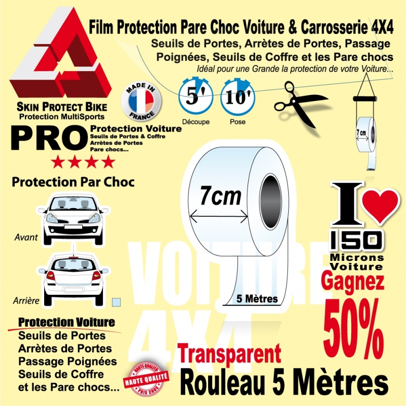 Film protection carrosserie transparent voiture