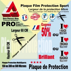 Plaque Film protection 60cm 150 300 ou 500 microns