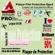 Plaque Film protection 60cm 150 300 ou 500 microns VTT