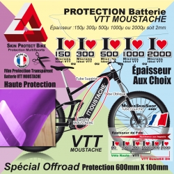 Film PROTECTION Batterie VTT MOUSTACHE Sticker Transparent