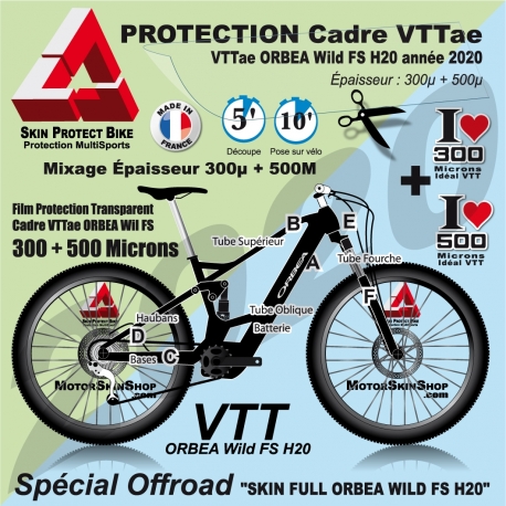 Film PROTECTION ORBEA Wild FS H20 VTTae 2020 Cadre VTTae Complet cadre VTT