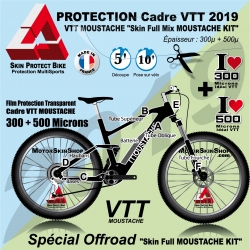 Film Protection VTT MOUSTACHE 2019 Complet 2 épaisseurs cadre VTT