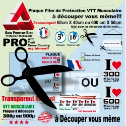Planche Film Protection VTT Musculaire Universelle à découper soi même 300 et 500 Microns