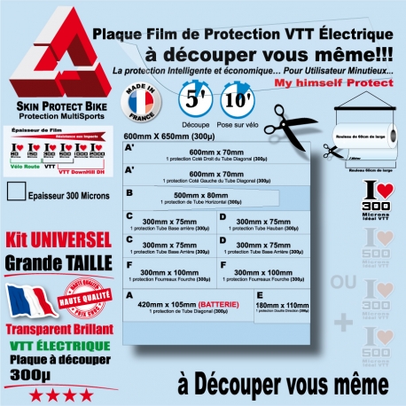 Planche Film Protection VTT Électrique à découper soi même