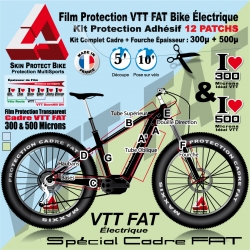 Film Protection VTT FAT Bike électrique Cadre plus Fourche protection adhésive