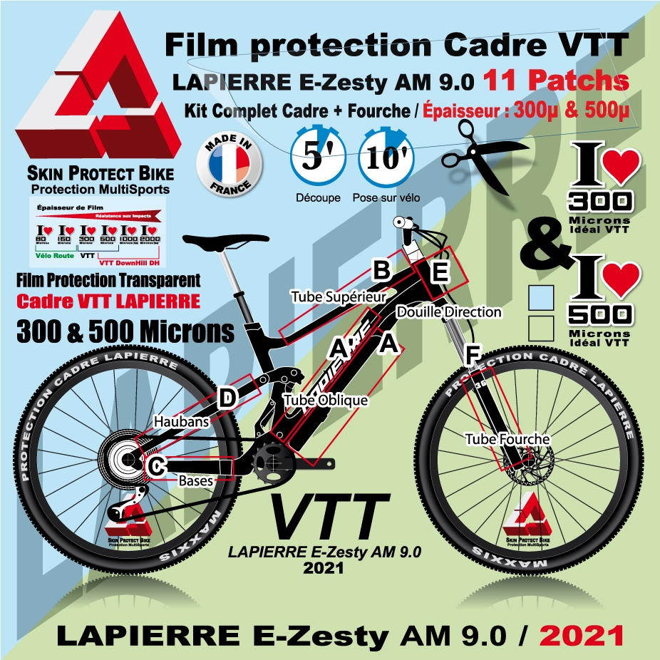 Protège cadre vtt électrique Lapierre - 0D100041 protection cadre vtt