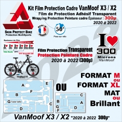 Kit Film Protection Cadre VanMoof X3 / X2 Protection cadre Peinture 300µ