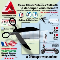 Planche Film Protection Transparente Deck Trottinette électrique Universelle à découper soi même 300 et 500 Microns