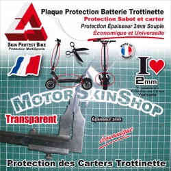 Protection Transparente Batterie Électrique Trottinette Sabot Carter 2mm d'épaisseur