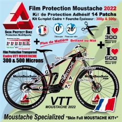 Kit Film Protection VTT MOUSTACHE 2022 Complet 2 épaisseurs cadre VTT
