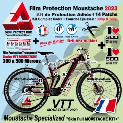 Film Protection VTT MOUSTACHE 2022 Complet 2 épaisseurs cadre VTT XL