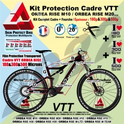 Kit Film Protection Cadre VTT ORBEA RISE 2022 protection cadre adhésive