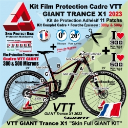 Film Protection VTT MOUSTACHE 2022 Complet 2 épaisseurs cadre VTT XL