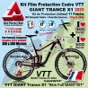 Kit Film Protection Cadre VTT GIANT TRANCE X1 2023 2 épaisseurs différentes