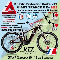 Kit Film Protection VTT GIANT Trance X E+ 2023 2 épaisseurs cadre VTT