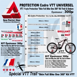 Kit Film Protection cadre VTT Complet "Skin Full Bike One 300" Kit Trail & Enduro