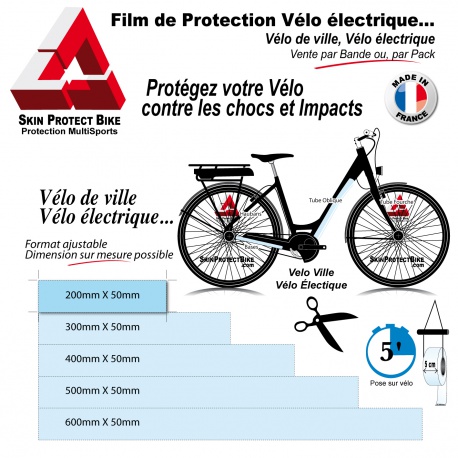 chiwanji Bande de Protection de Cadre de Vélo 4 Rouleaux Autocollants de Protection de Séjour de Chaîne de Bicyclette Transparents