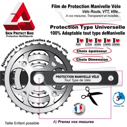 Film de Protection Manivelle Vélo universelle en Bande