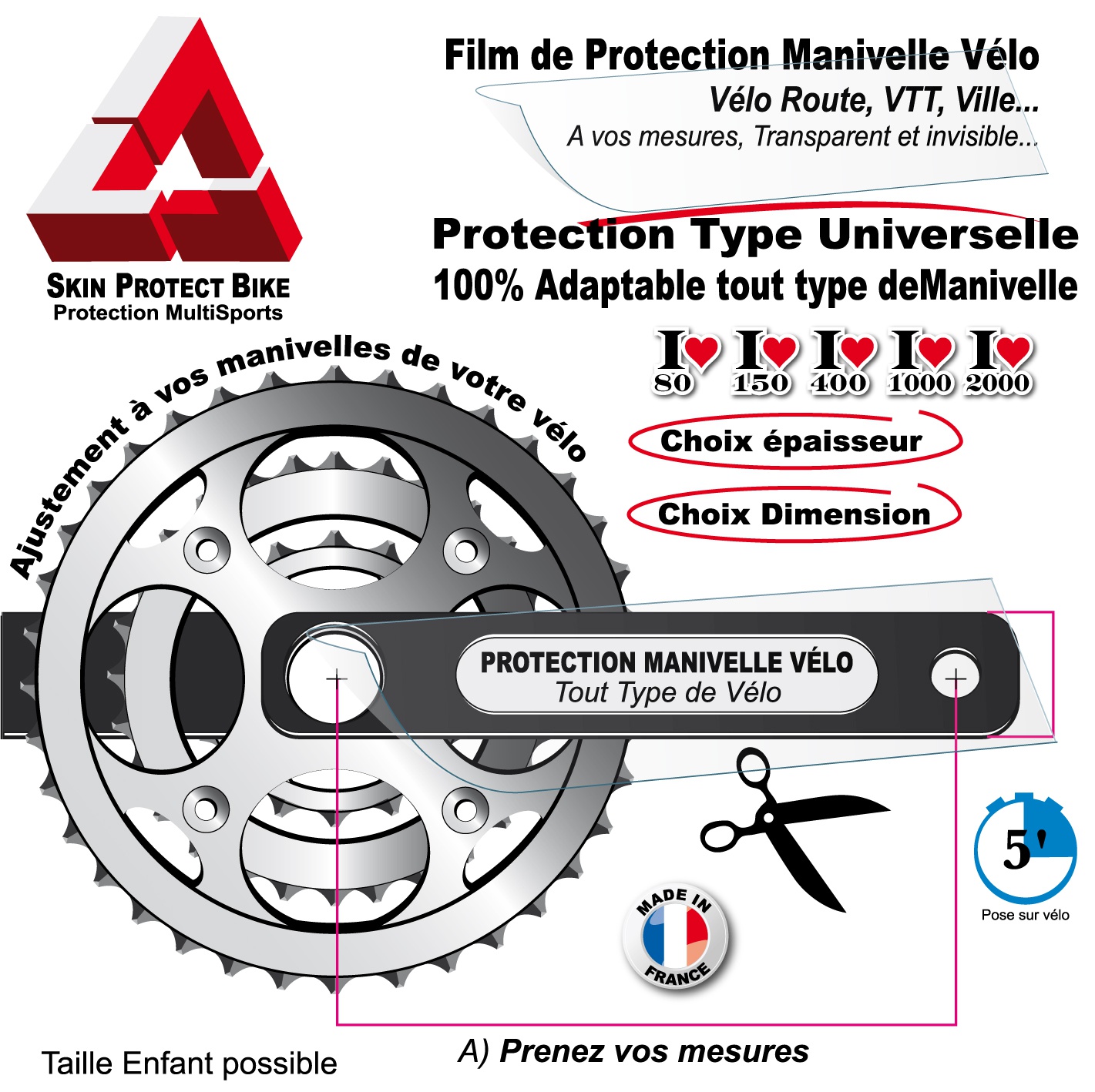 Taille manivelle on sale velo route