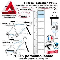 Film de Protection Vélo unitaire 5cm de large économique Bande