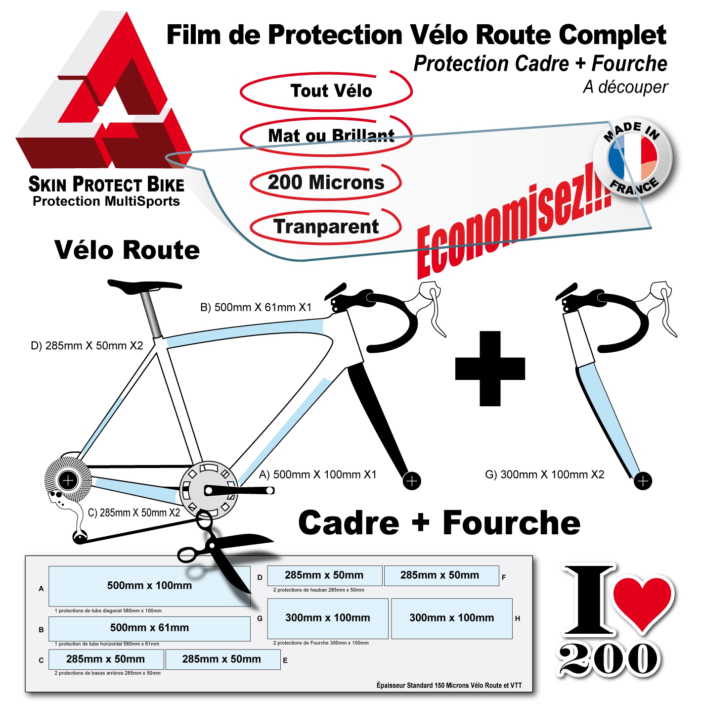 Protection de cadre vélo route et VTT 🚴 → Rêve de Vélo