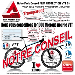 Plaque Film de Protection VTT DH Universel 1000 Microns