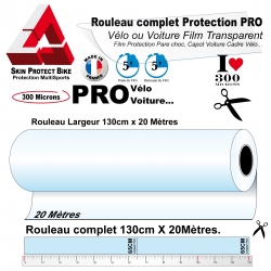 Rouleau Film de Protection Vélo PRO 300 microns 20 Mètres Grand Rouleau complet