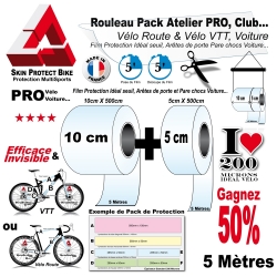 Rouleau Protection PRO Vélo Route et VTT 200 Microns Pack Atelier 